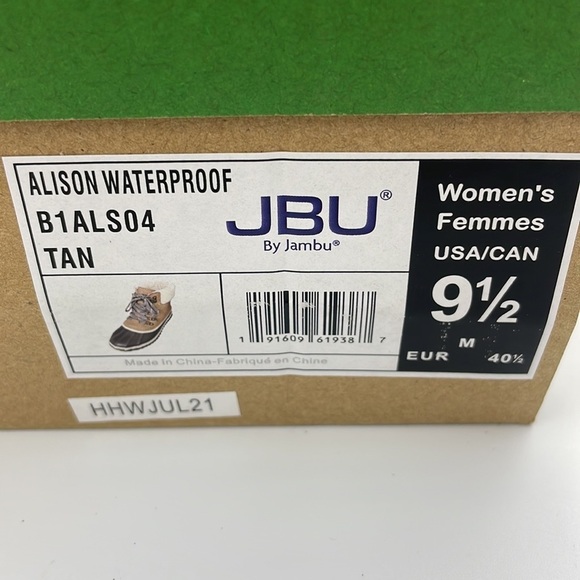 NWT JBU by Jambu & Co Alison Waterproof Womens Boots Size 9.5 Faux Fur Lining - Picture 2 of 12